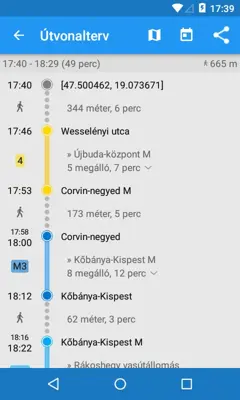 Budapest Public Transport android App screenshot 1